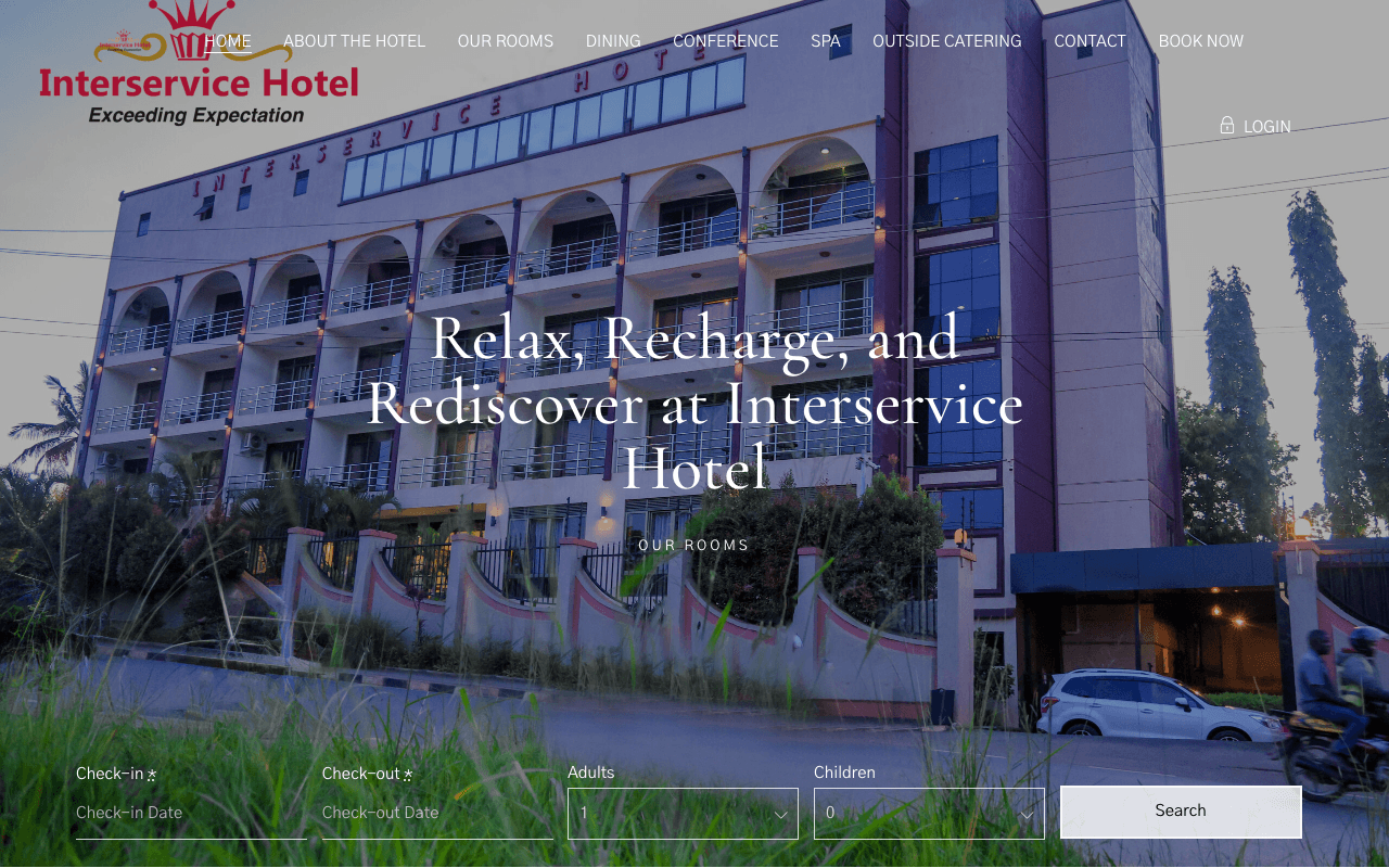 Interservice Hotel website